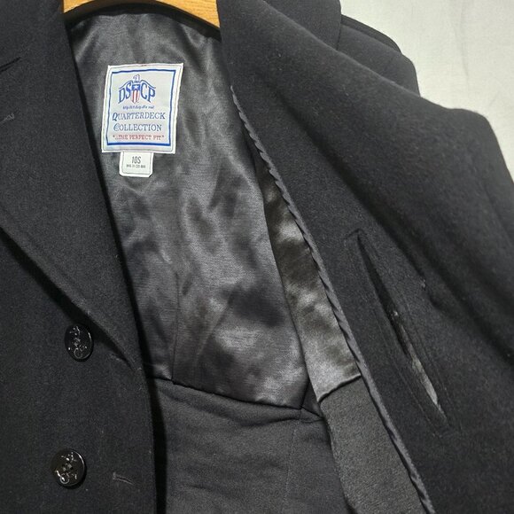 DSCP Quarterdeck Sterlingwear of Boston Enlisted Navy Peacoat - Black - Sz 10S - Picture 5 of 6